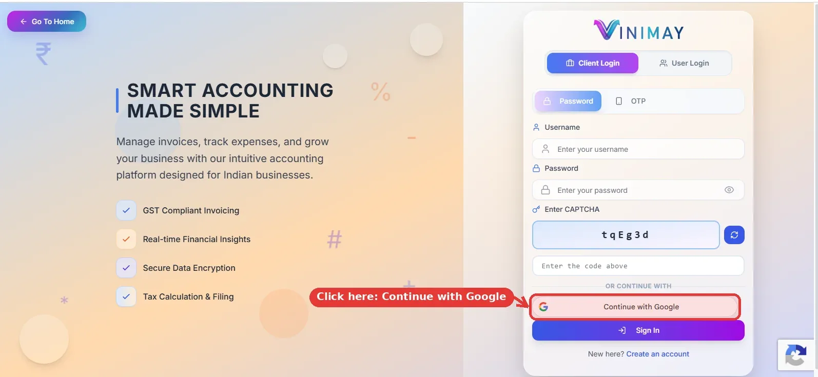 vinimay-login-step-3-continue