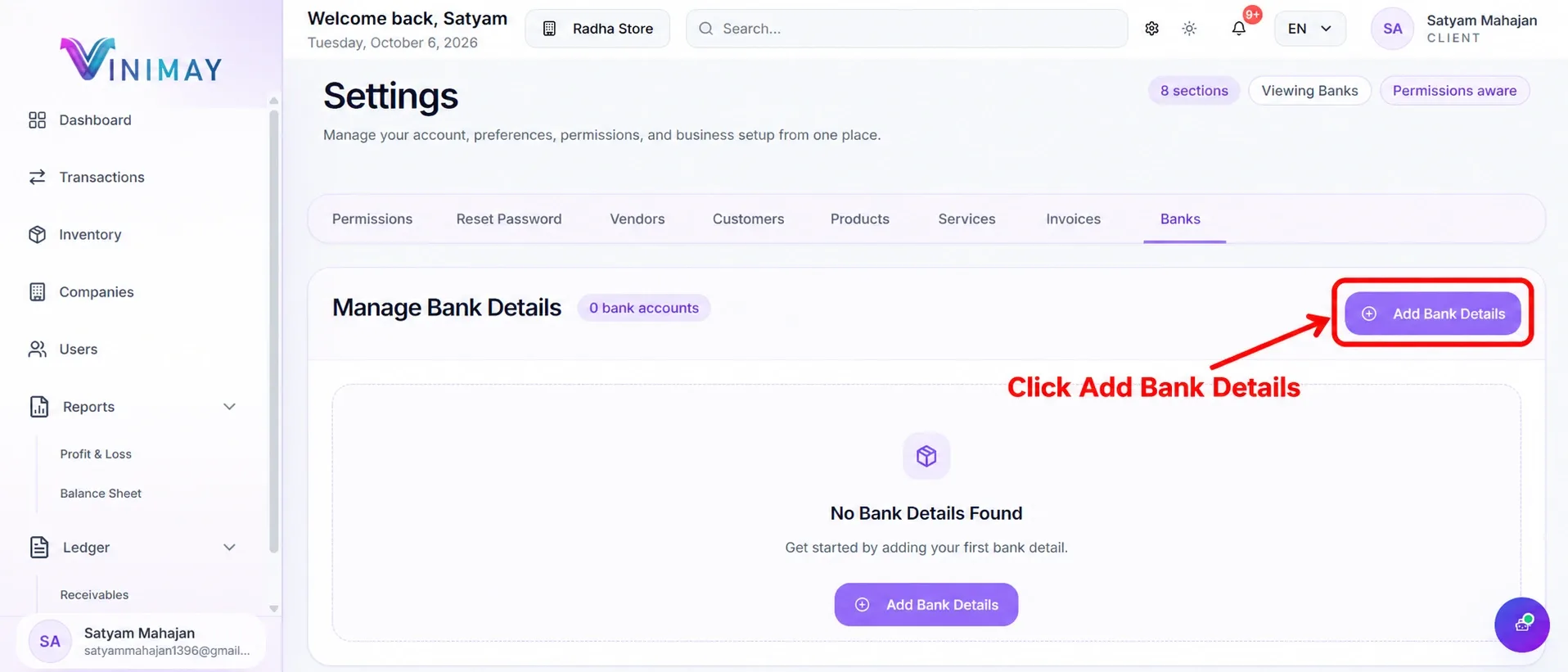 VINIMAY Bank