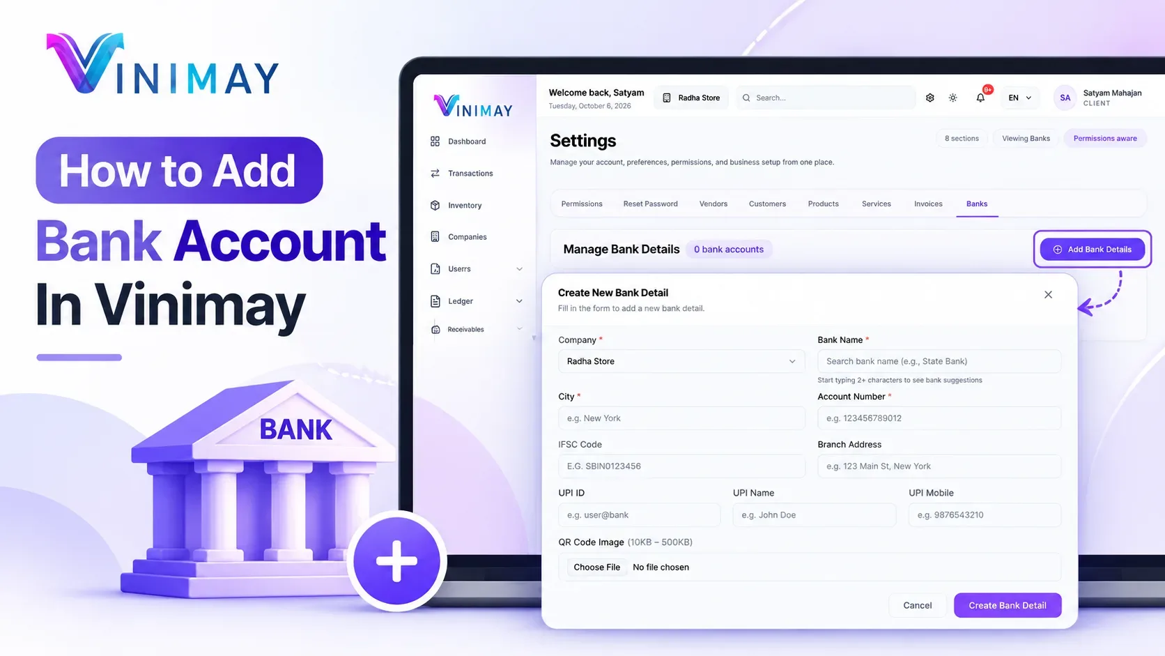 How to Add Bank Details in Vinimay – Step-by-Step Guide