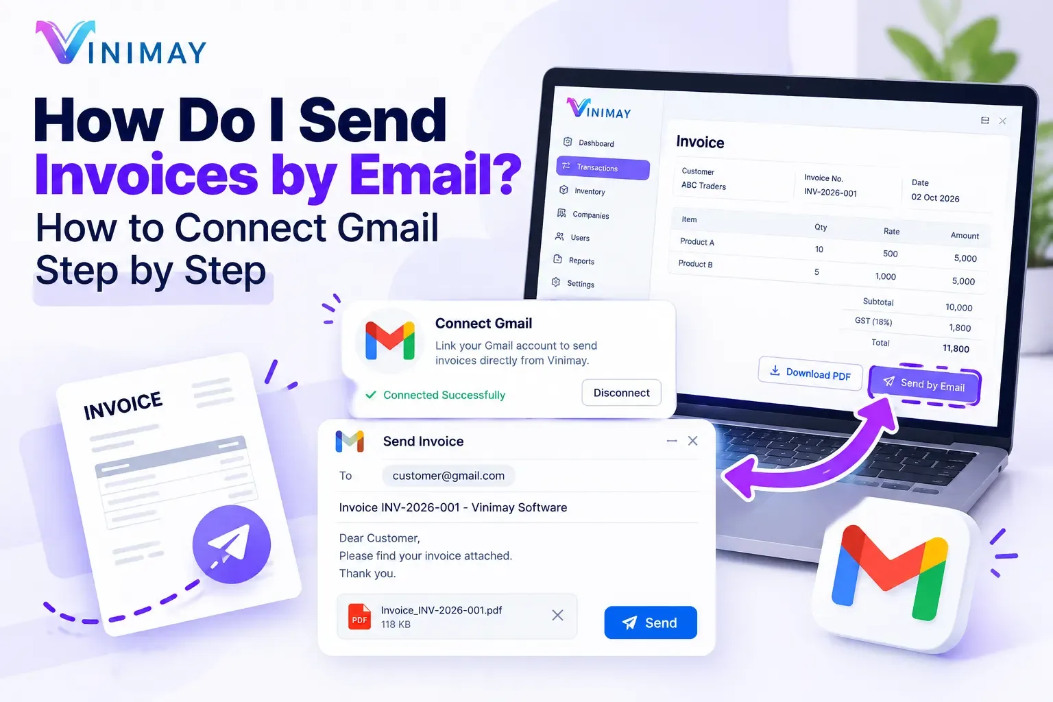 How Do I Send Invoices by Email? How to Connect Gmail Step by Step