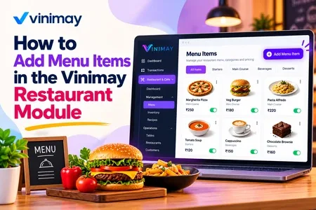 How to Add Menu Items in the Vinimay Restaurant Module
