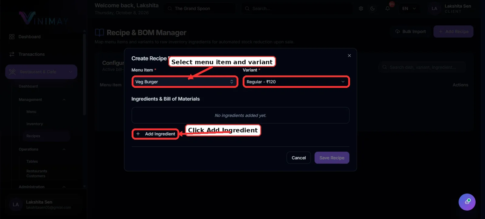 Recipe_Cost_2_Select_Item_Add_Ingredient