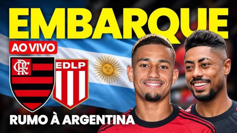 Flamengo embarca para Argentina e inicia preparação decisiva contra Estudiantes pela Libertadores