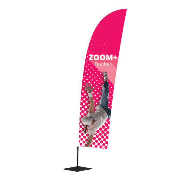 Redblu Zoom+ feather flag