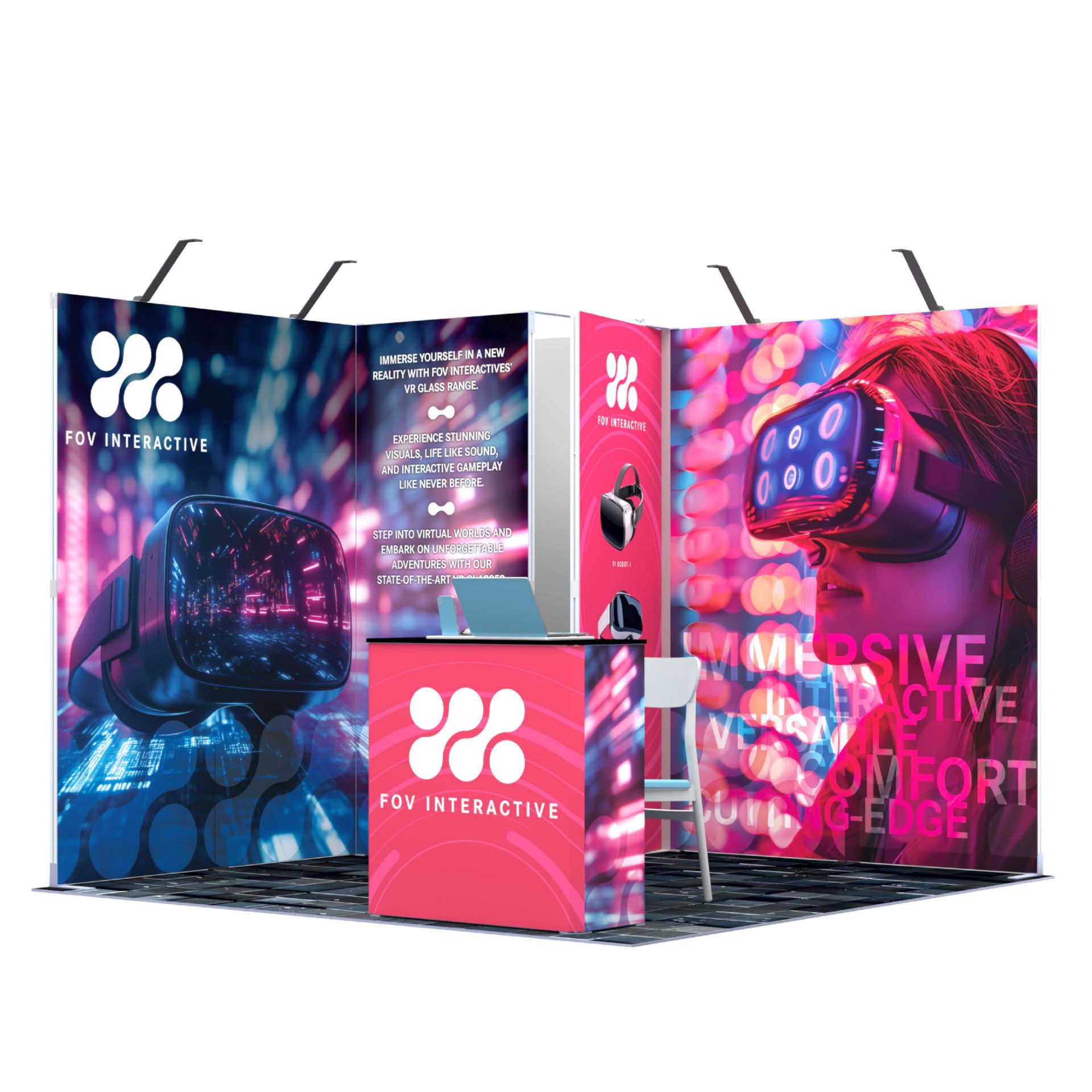 Fastframe 9M² dressed exhibition stand