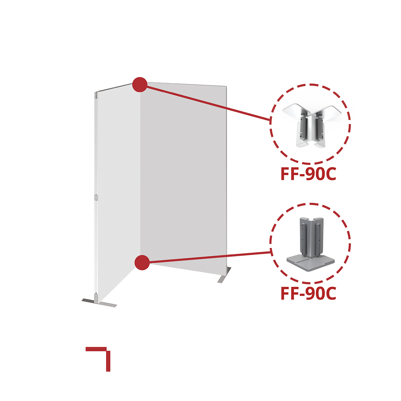 Fastframe corner and L-shape exhibition layout