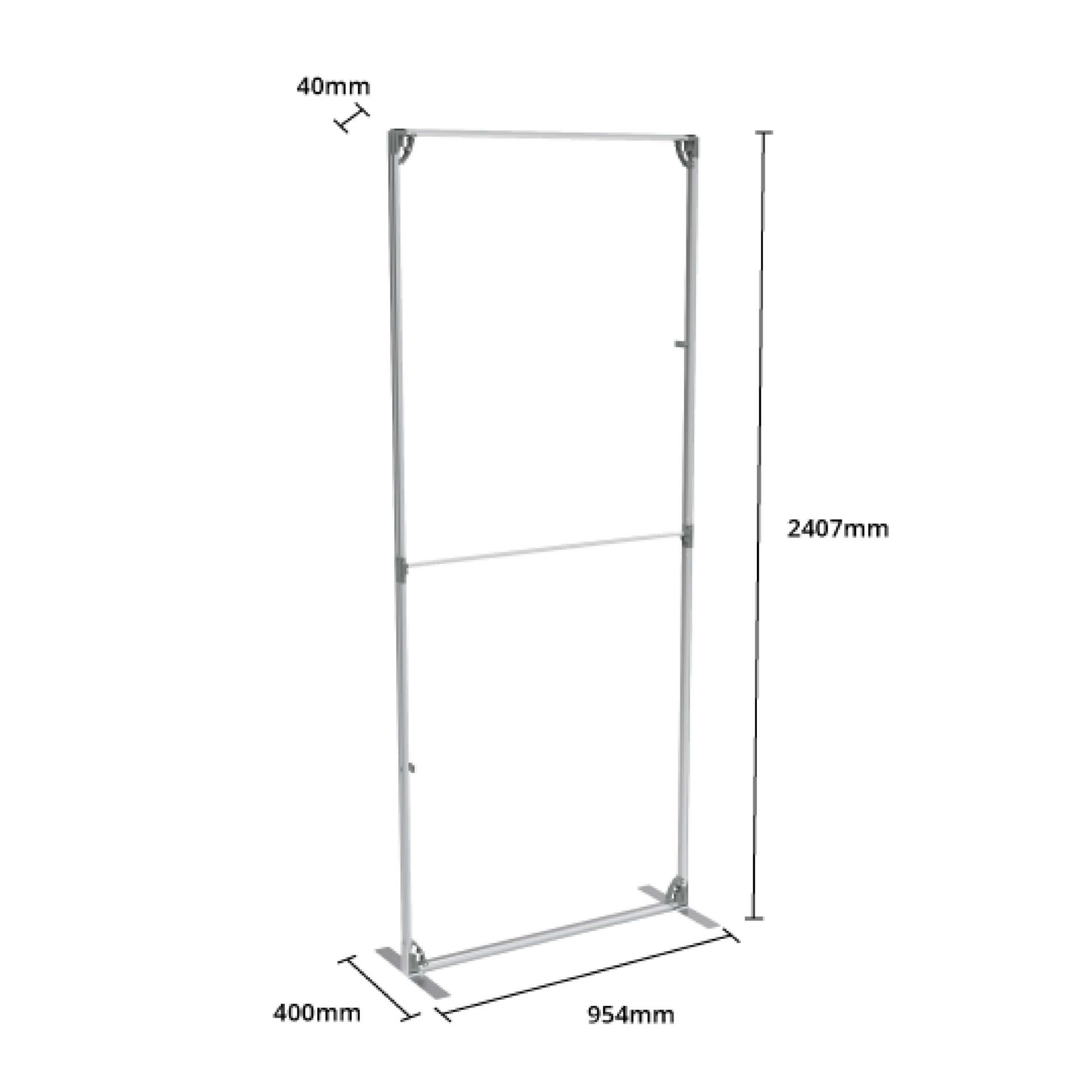 Fastframe 950 x 2500mm assembled dimensions