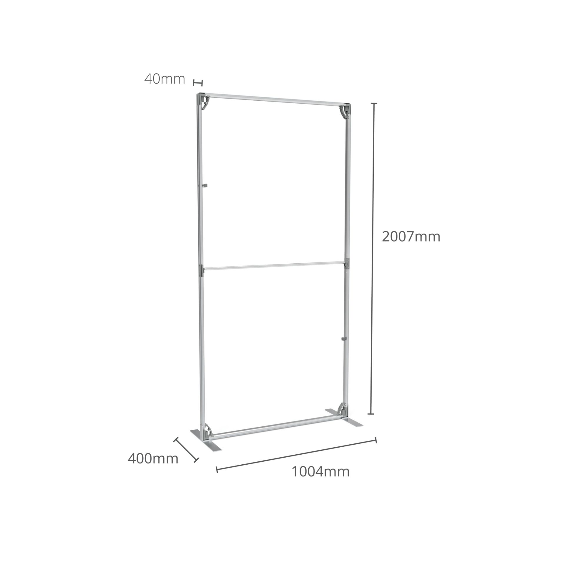 Fastframe 1000 x 2000mm assembled dimensions