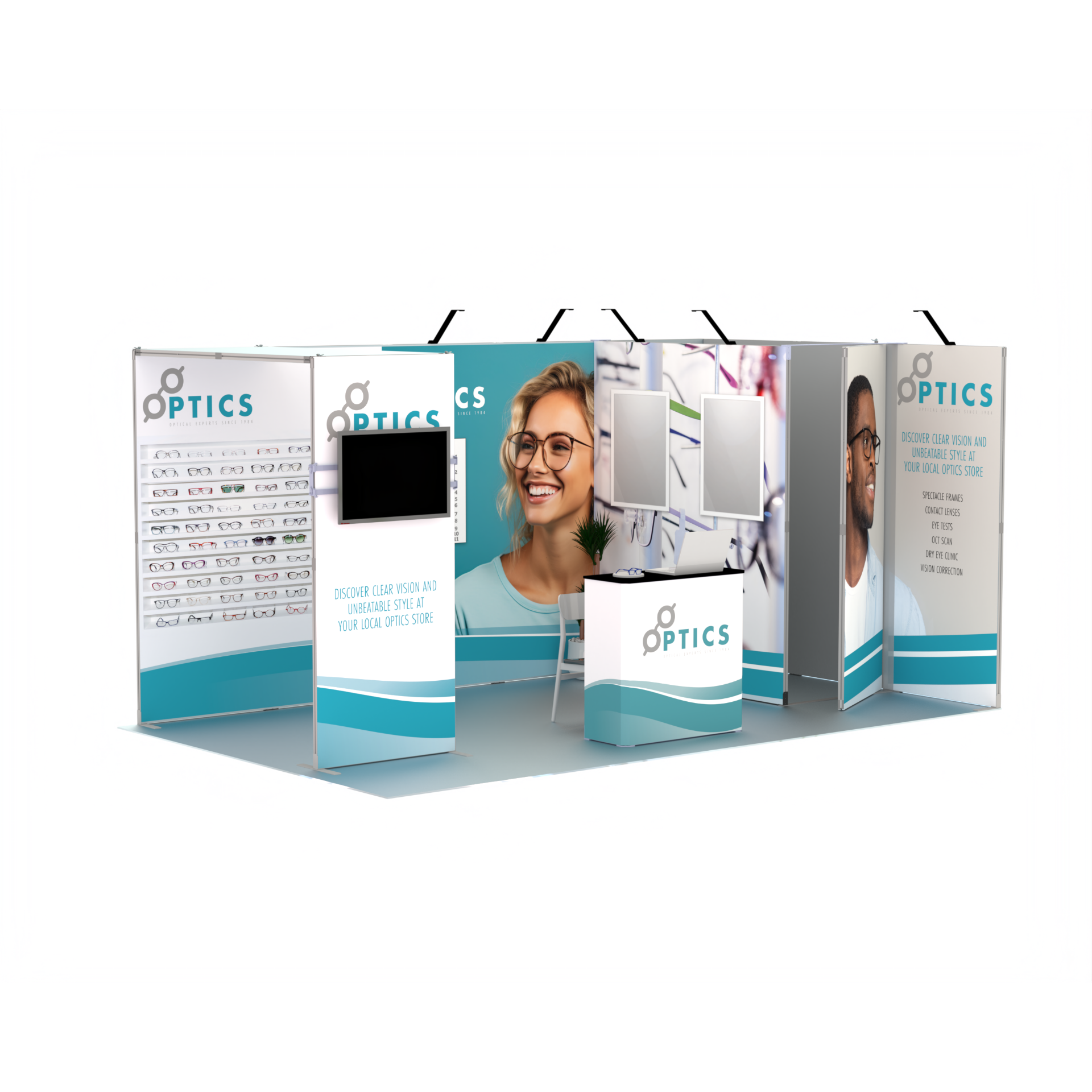 Fastframe 15M² dressed exhibition stand