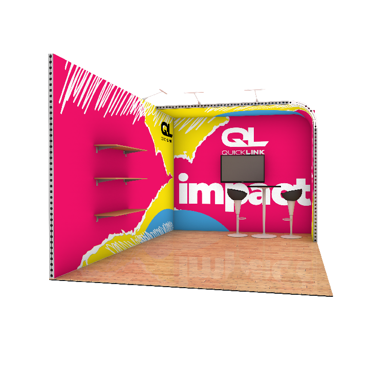 QuickLink 3x4 Exhibition Stand design 2 view 1