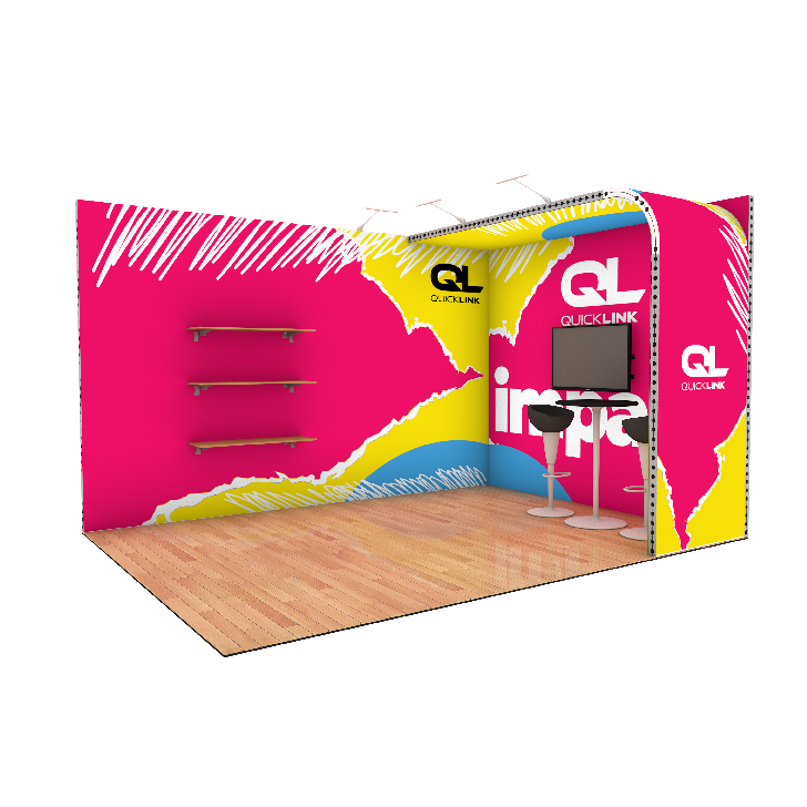 QuickLink 3x4 Exhibition Stand design 2 view 2