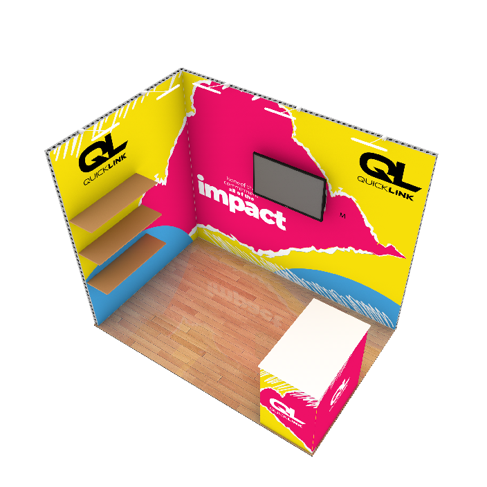 QuickLink 3x2 Exhibition Stand design 1 view 2