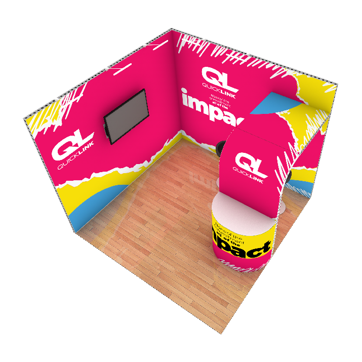 QuickLink 3x3 Exhibition Stand design 3 view 3