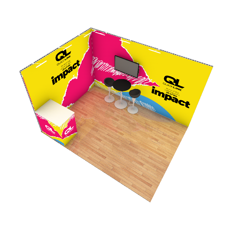 QuickLink 3x4 Exhibition Stand design 4 view 3