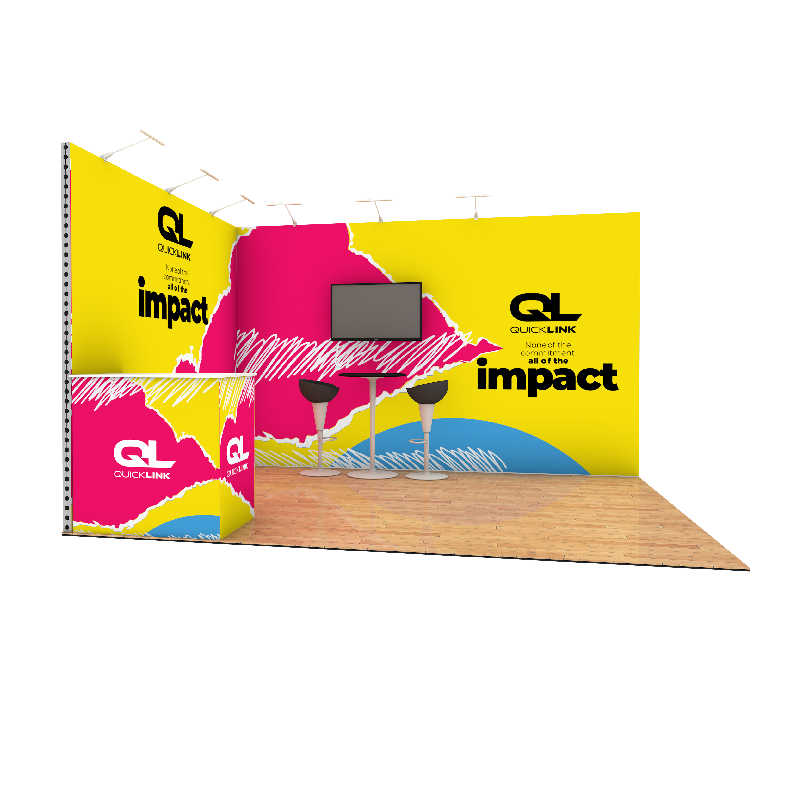 QuickLink 3x4 Exhibition Stand design 4 view 1