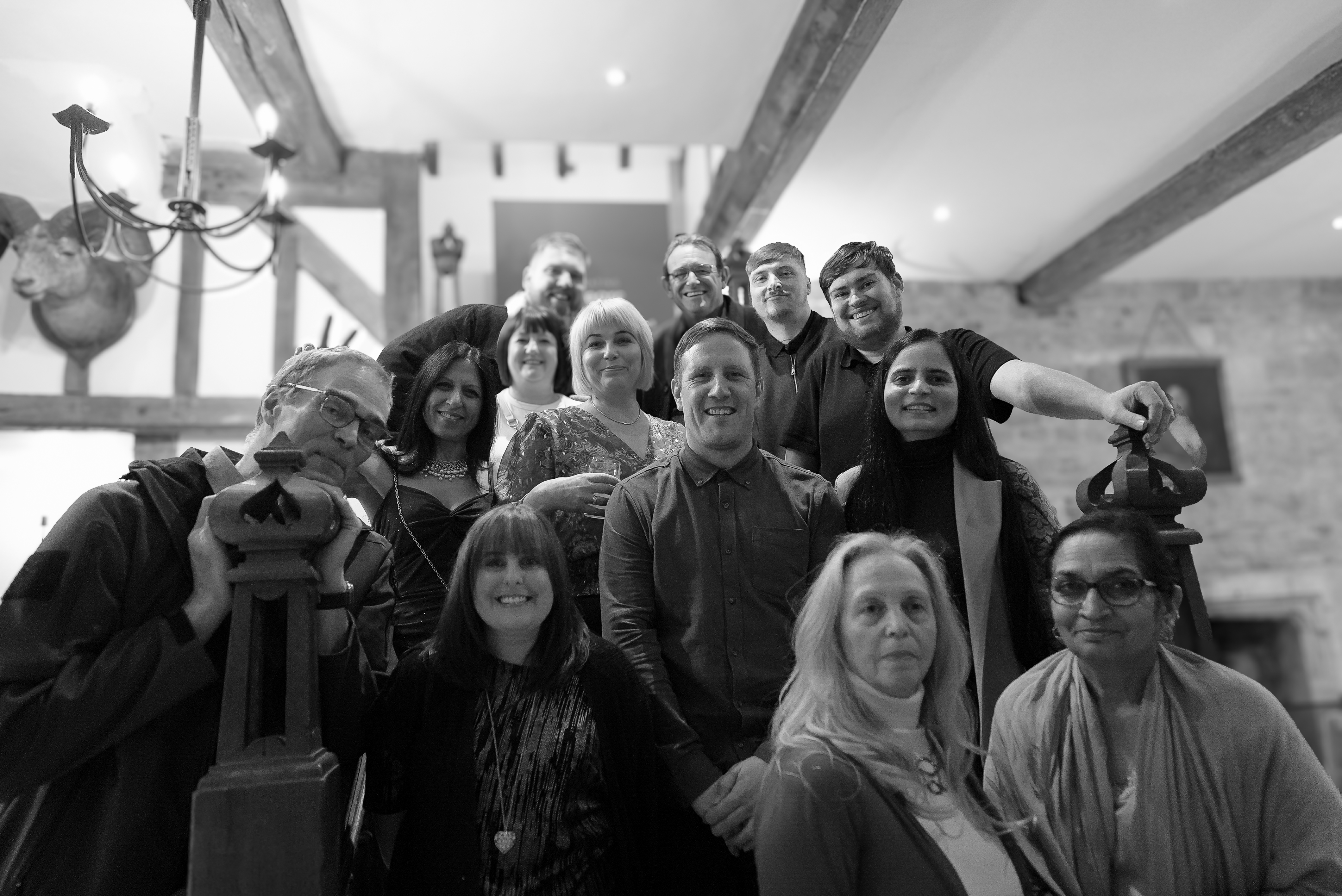 Ultima Displays UK colleagues celebrating the company's 25-year anniversary