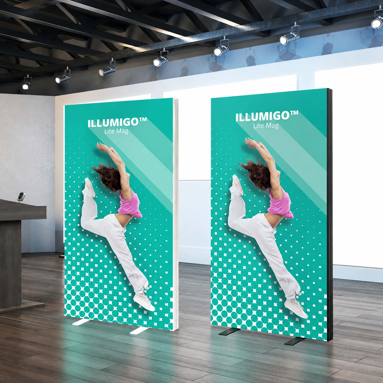Illumigo Lite Mag illuminated display frames