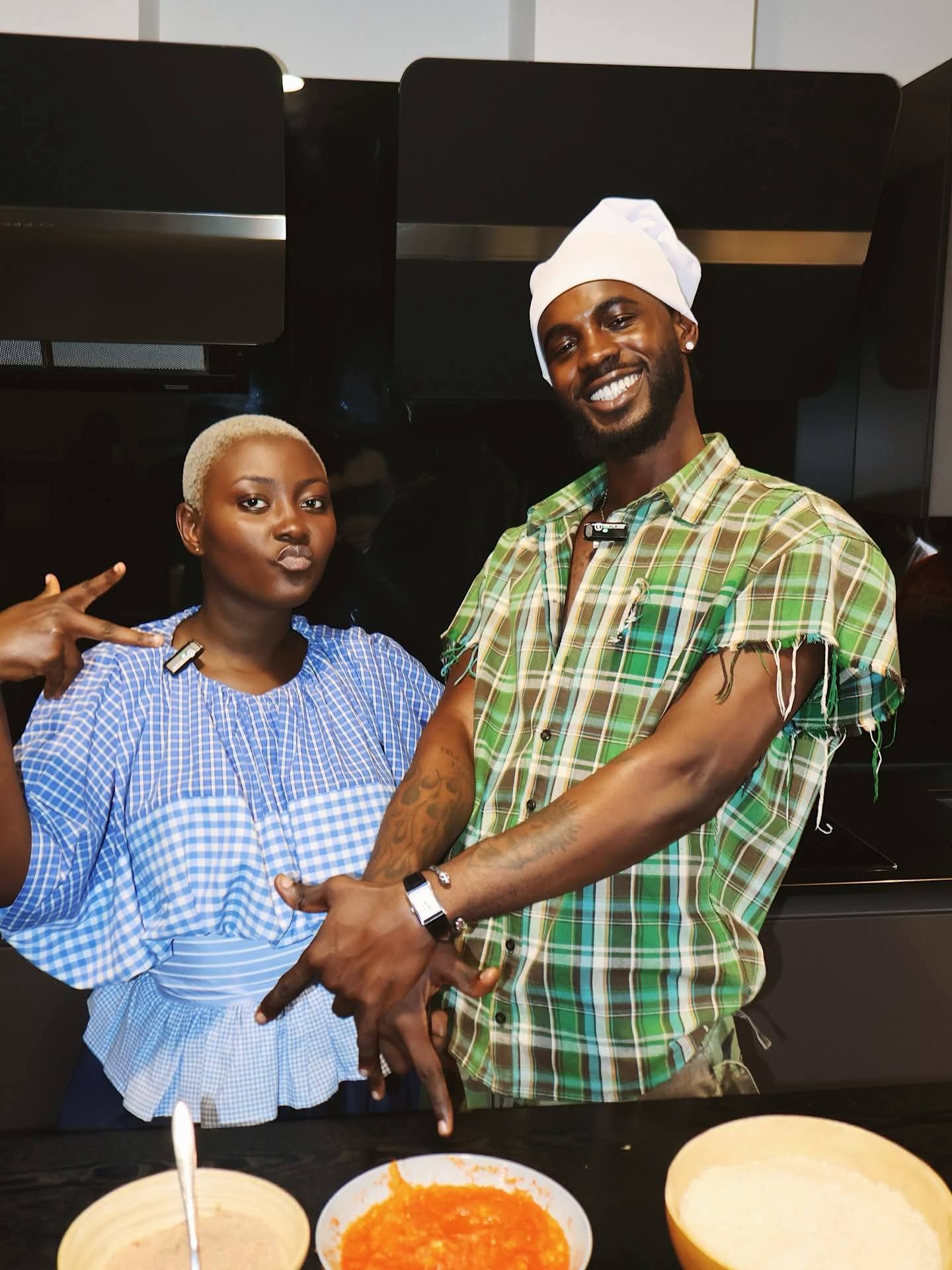 Chef Abbys with Ghanaian musician Black Sheriff