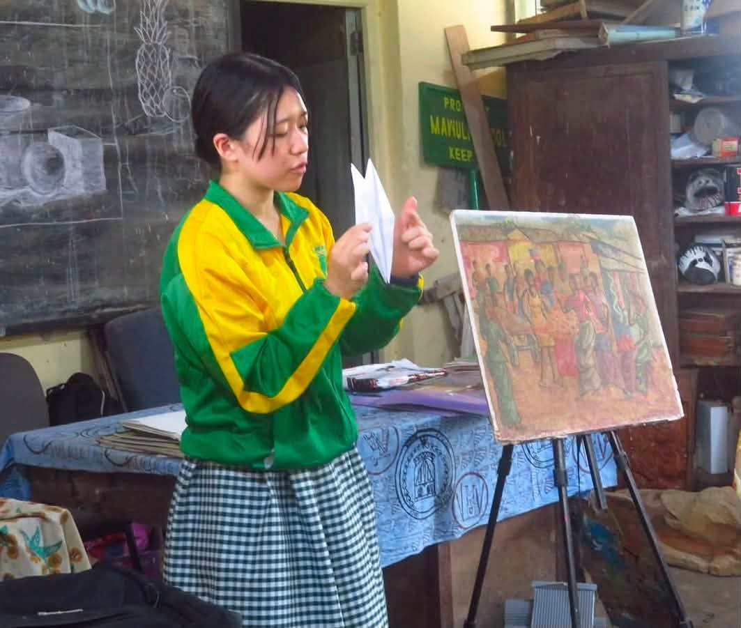 Miss Wei partaking in activities