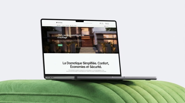 Domotique Distribution Website Mockup