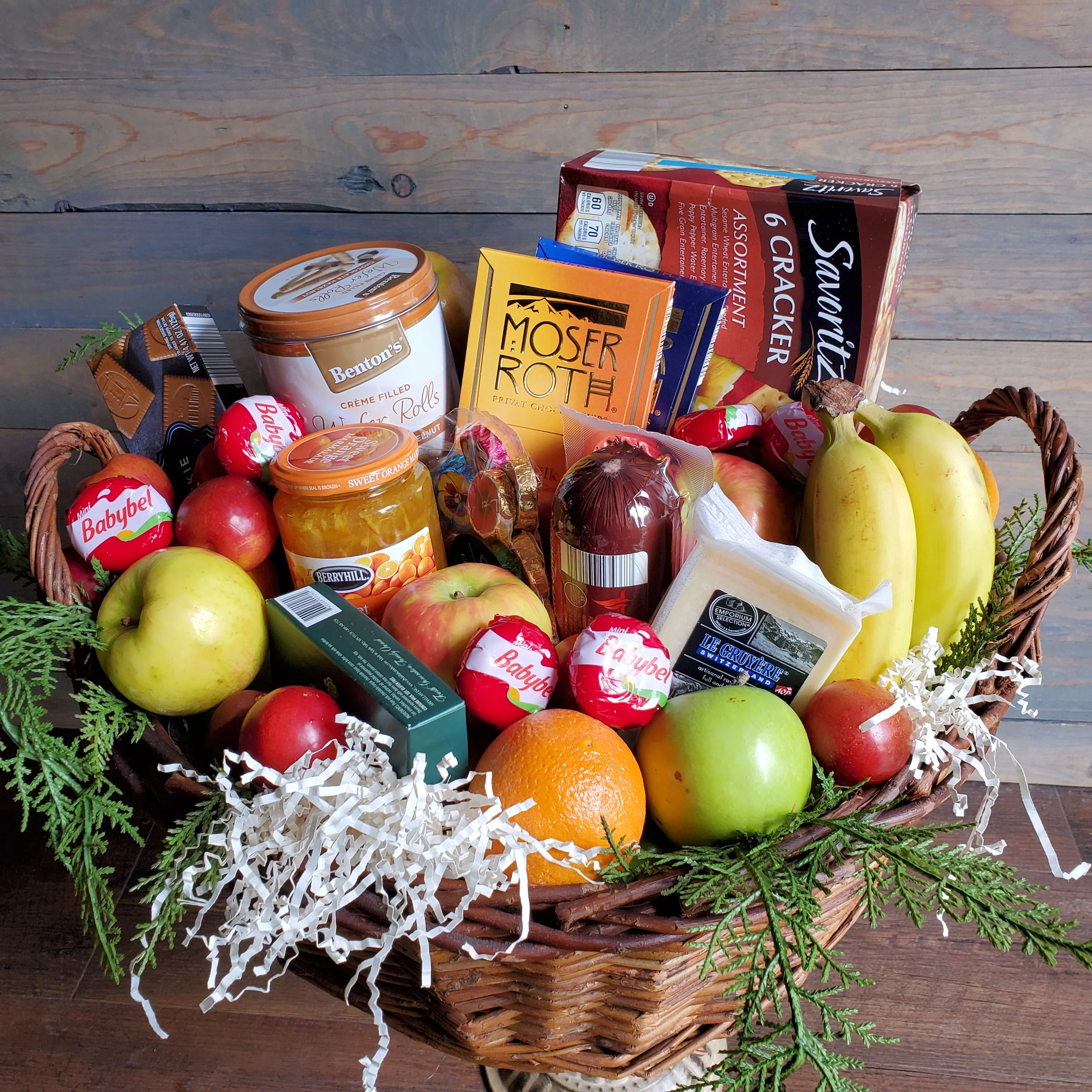 Fruit and Food Gift Basket - Flower Delivery Bellevue | Florum