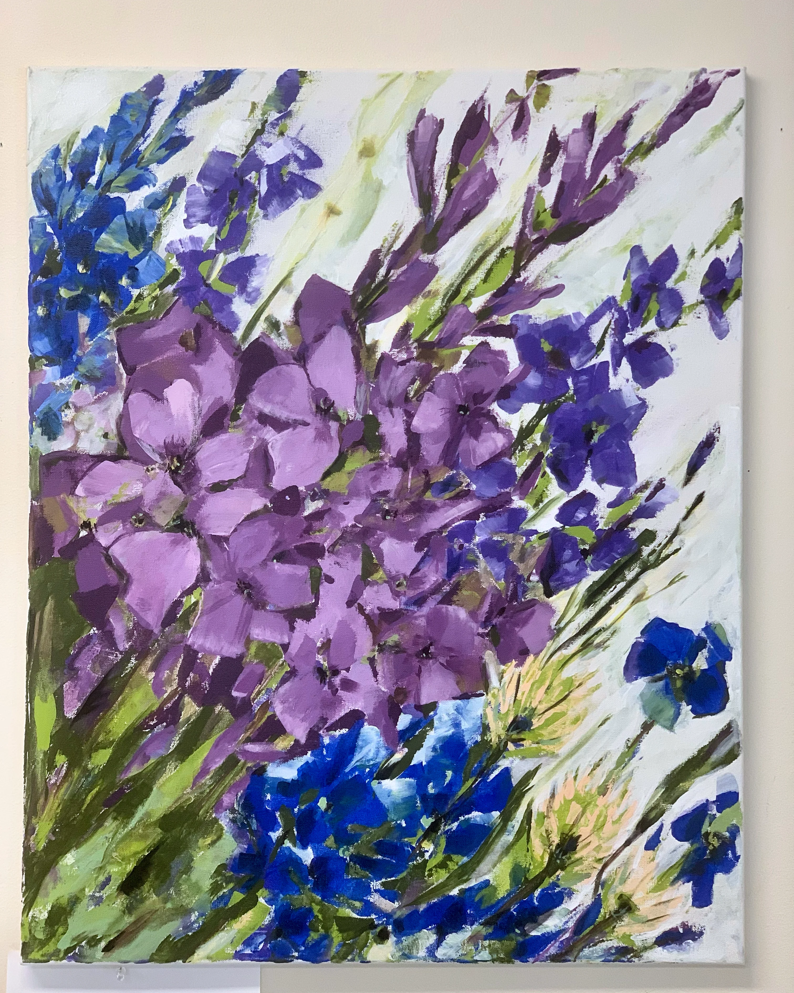 Flower's splash - Original Acrylic Painting - Flower Delivery Bellevue | Florum