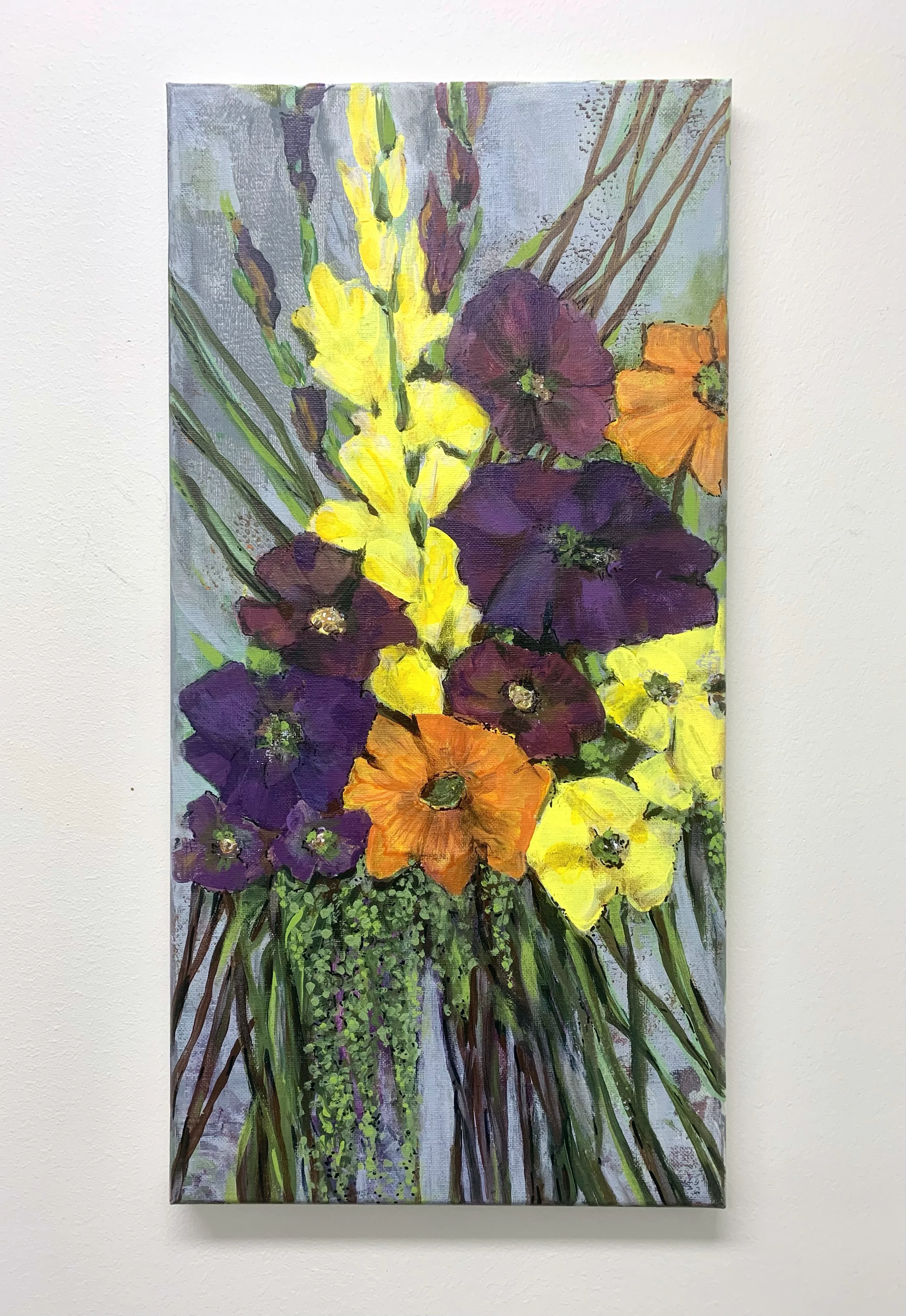 Honey Moon - Original Acrylic Painting Florum Bouquet