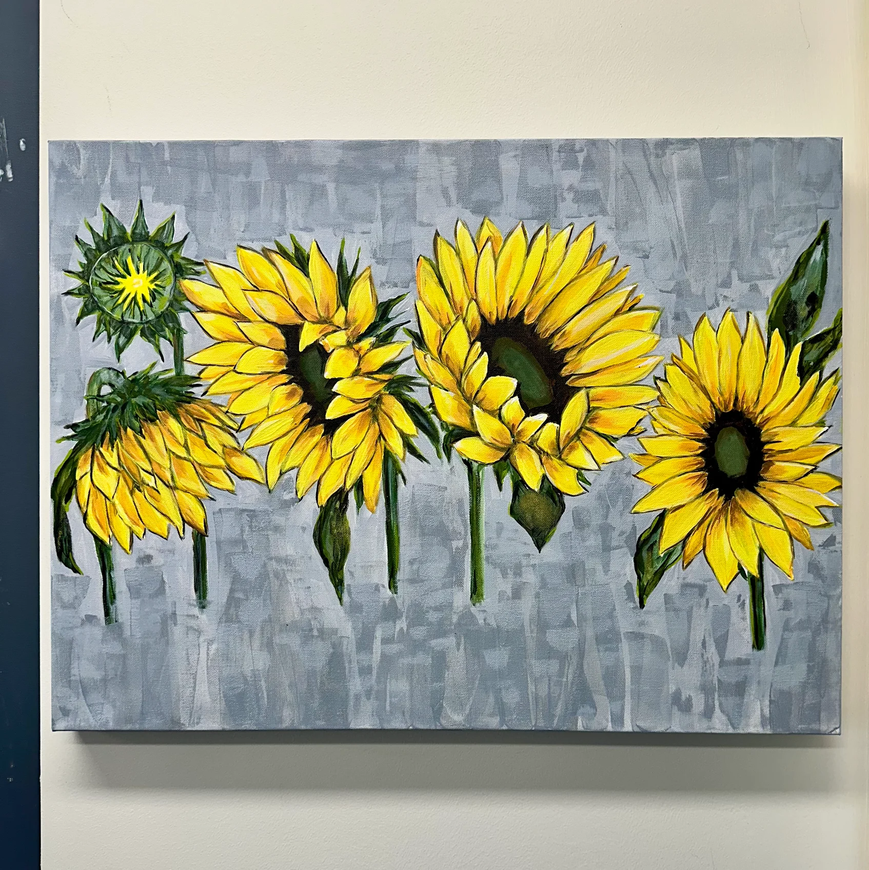 Sunflowers - Original Acrylic Painting Florum Bouquet