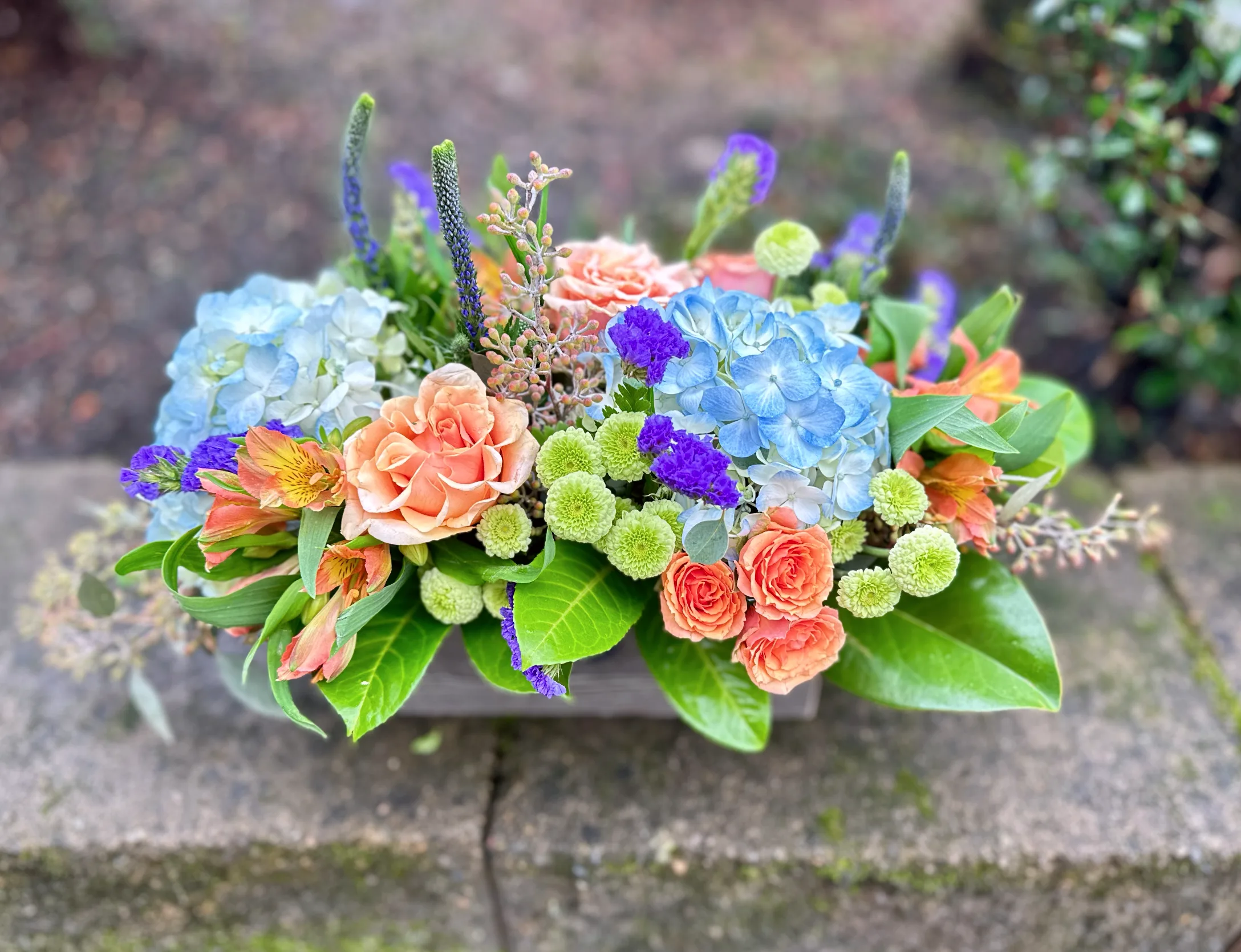 Azure and Peach Bliss - Flower Delivery Bellevue | Florum