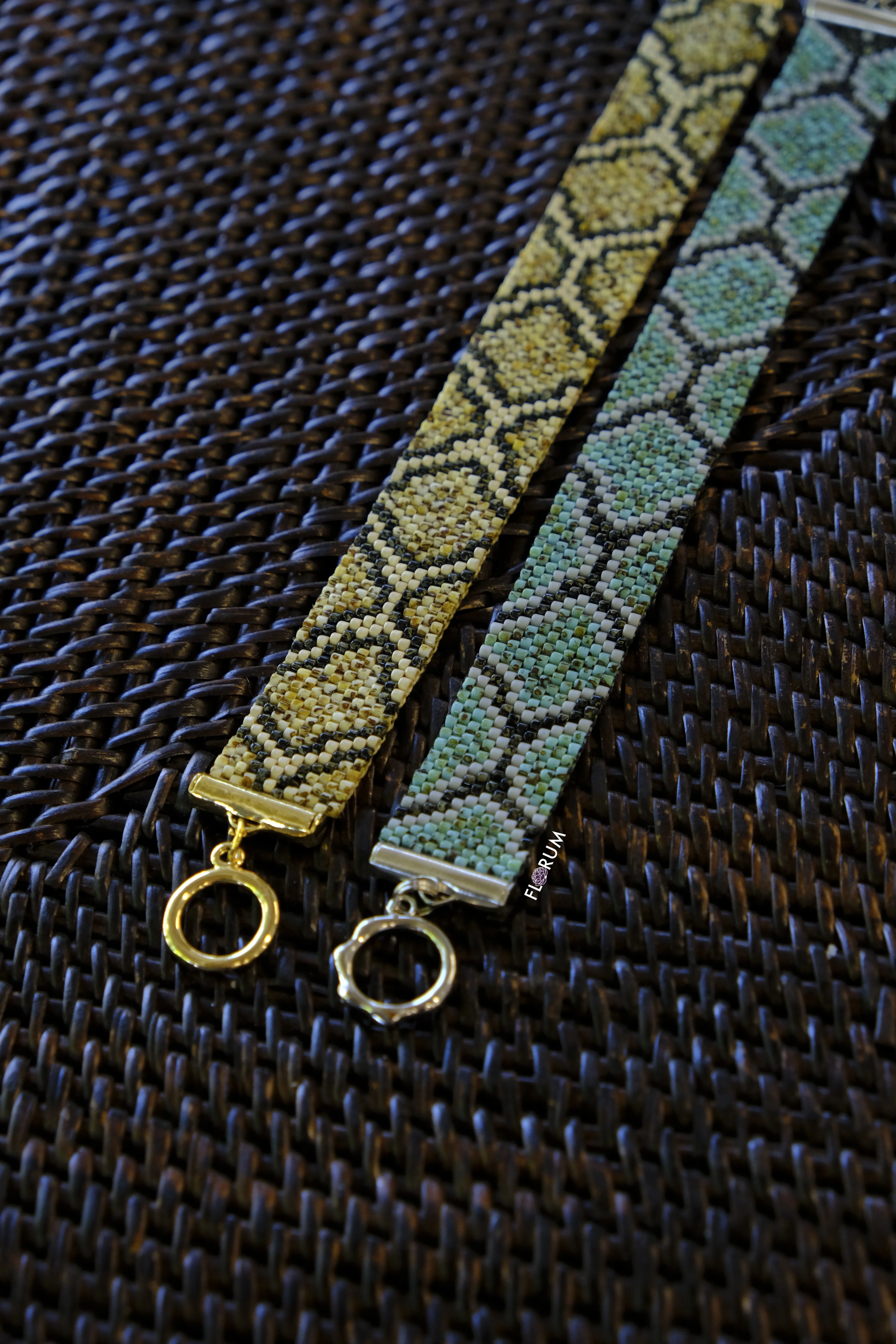 Turquoise Snake Beaded Bracelet