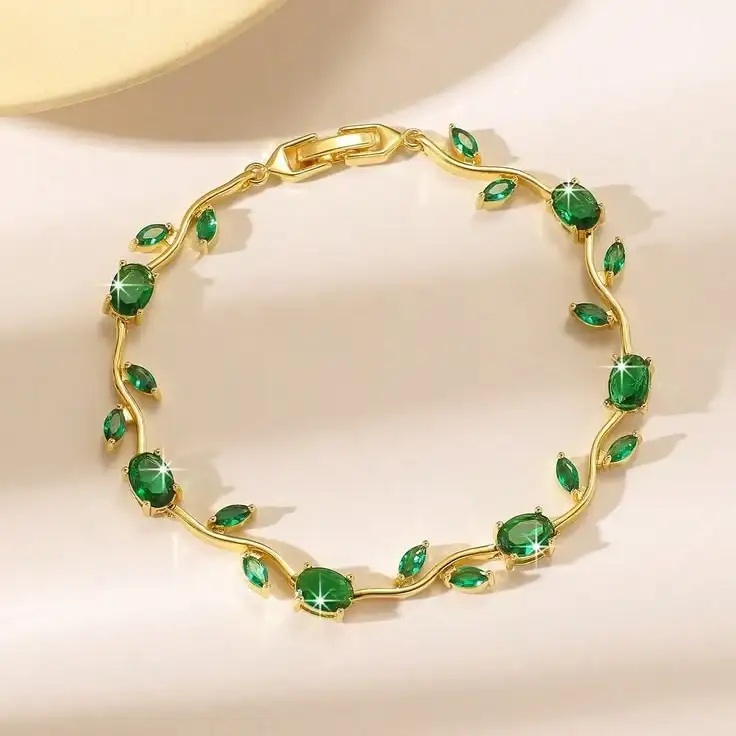 Emerald Accent Bracelet