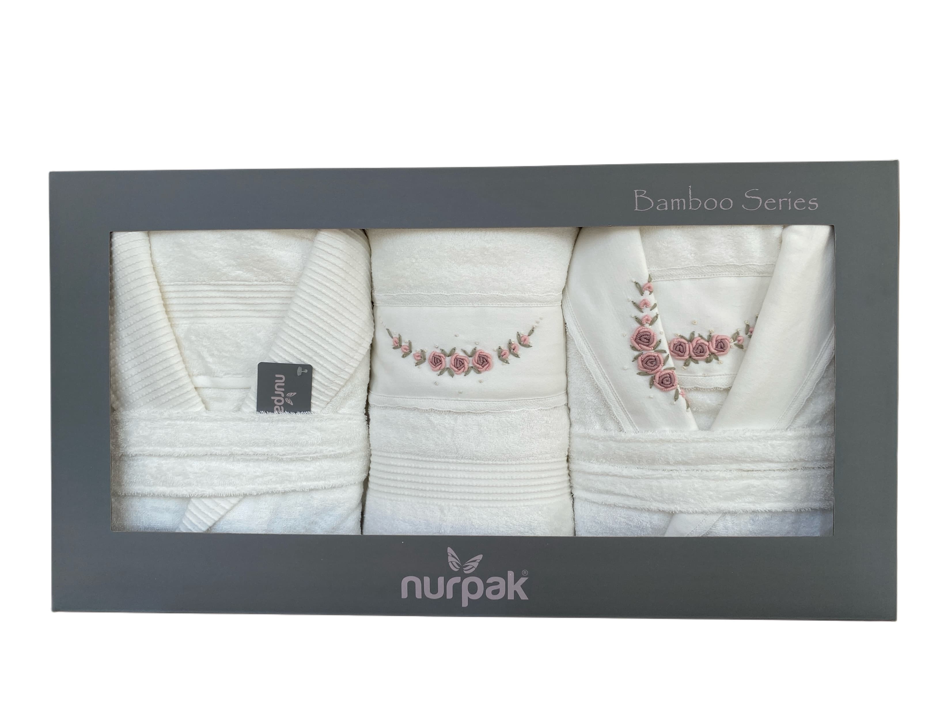 NURPAK GELİN BAMBU GÜPÜRLÜ LUKS AİLE SETİ 3