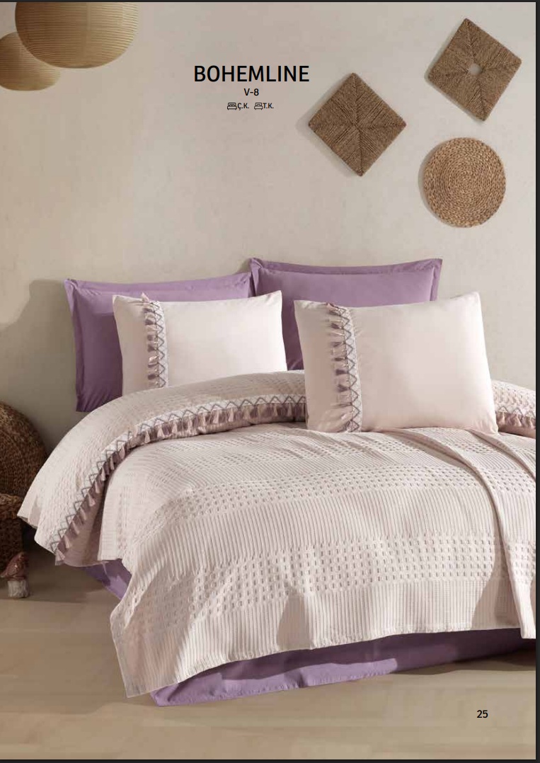 ARAN CLASY BOHEMLİNE ÇİFT KİŞİLİK PİKE TAKIMI 6
