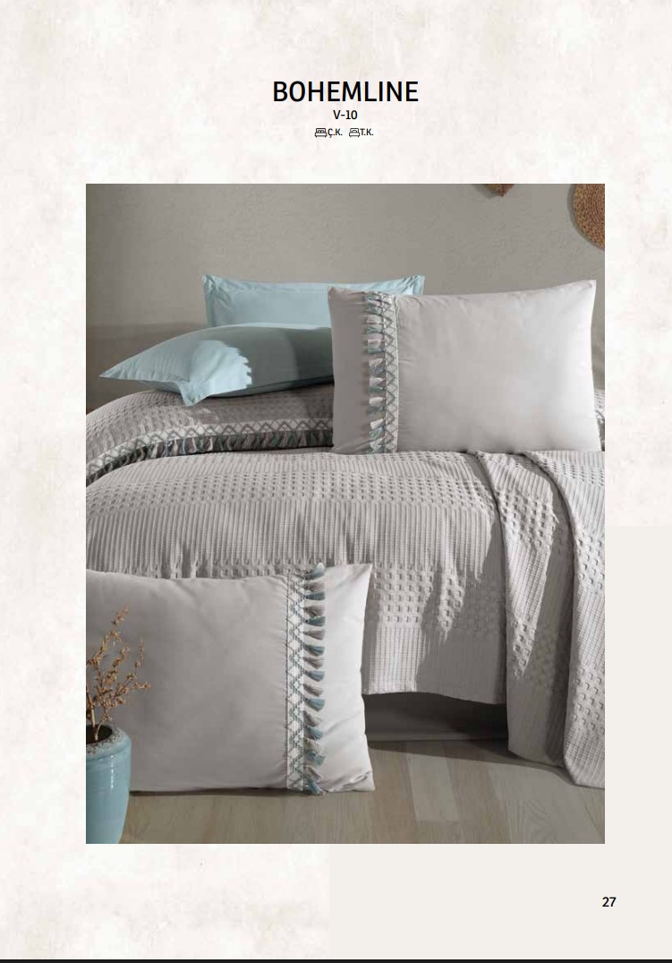ARAN CLASY BOHEMLİNE ÇİFT KİŞİLİK PİKE TAKIMI 8