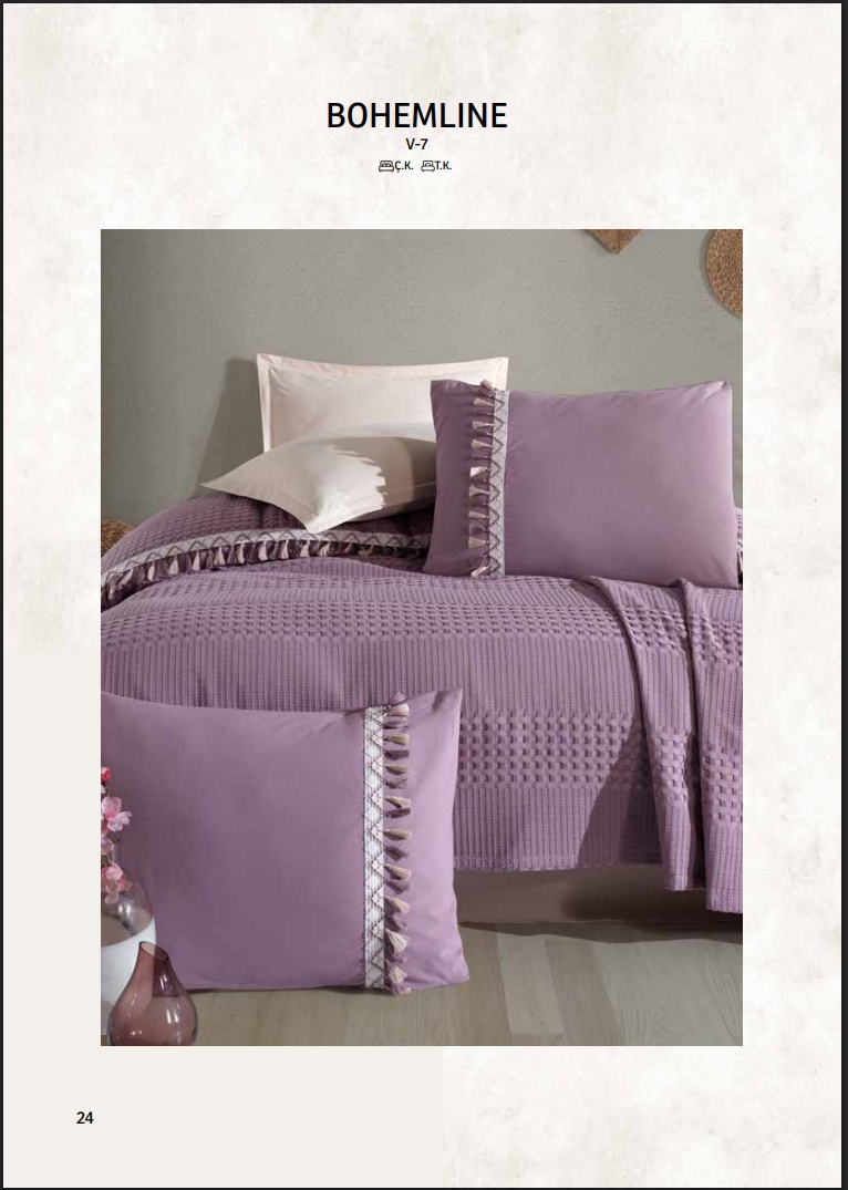 ARAN CLASY BOHEMLİNE TEK KİŞİLİK PİKE TAKIMI 5