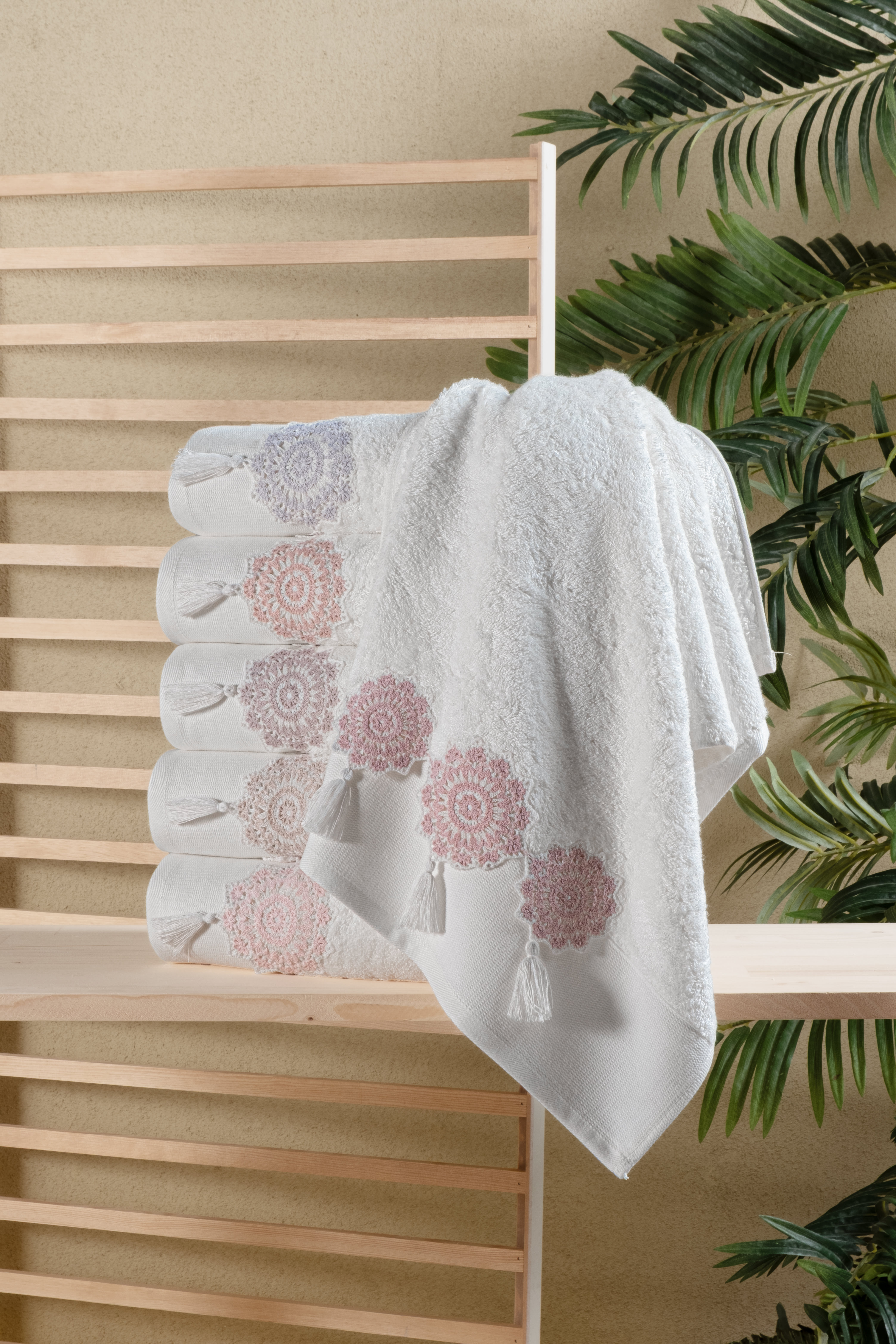 FİESTA ELEGANT BAMBU SAÇAKLI EL YÜZ HAVLUSU