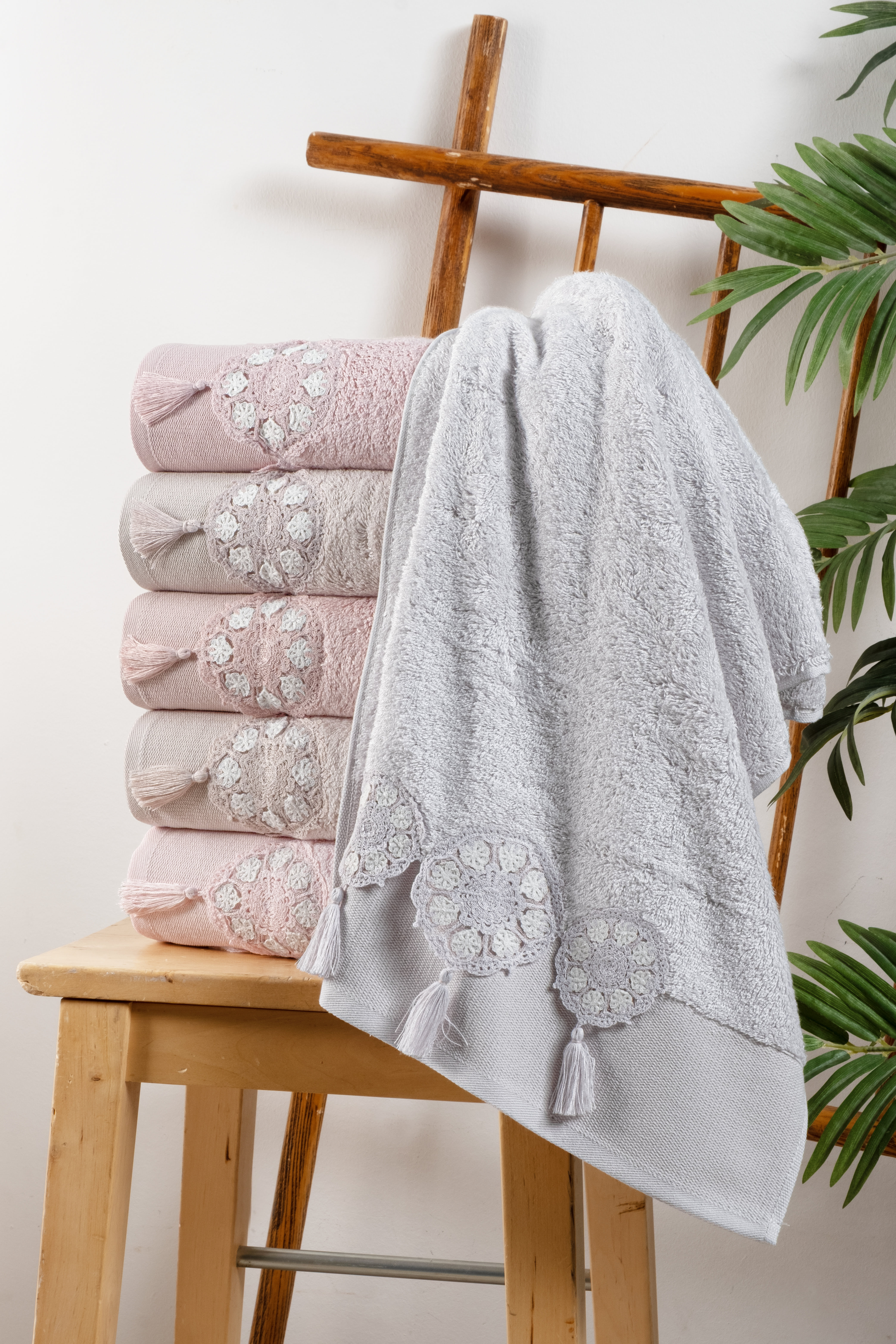 FİESTA ELEGANT BAMBU SAÇAKLI EL YÜZ HAVLUSU 4