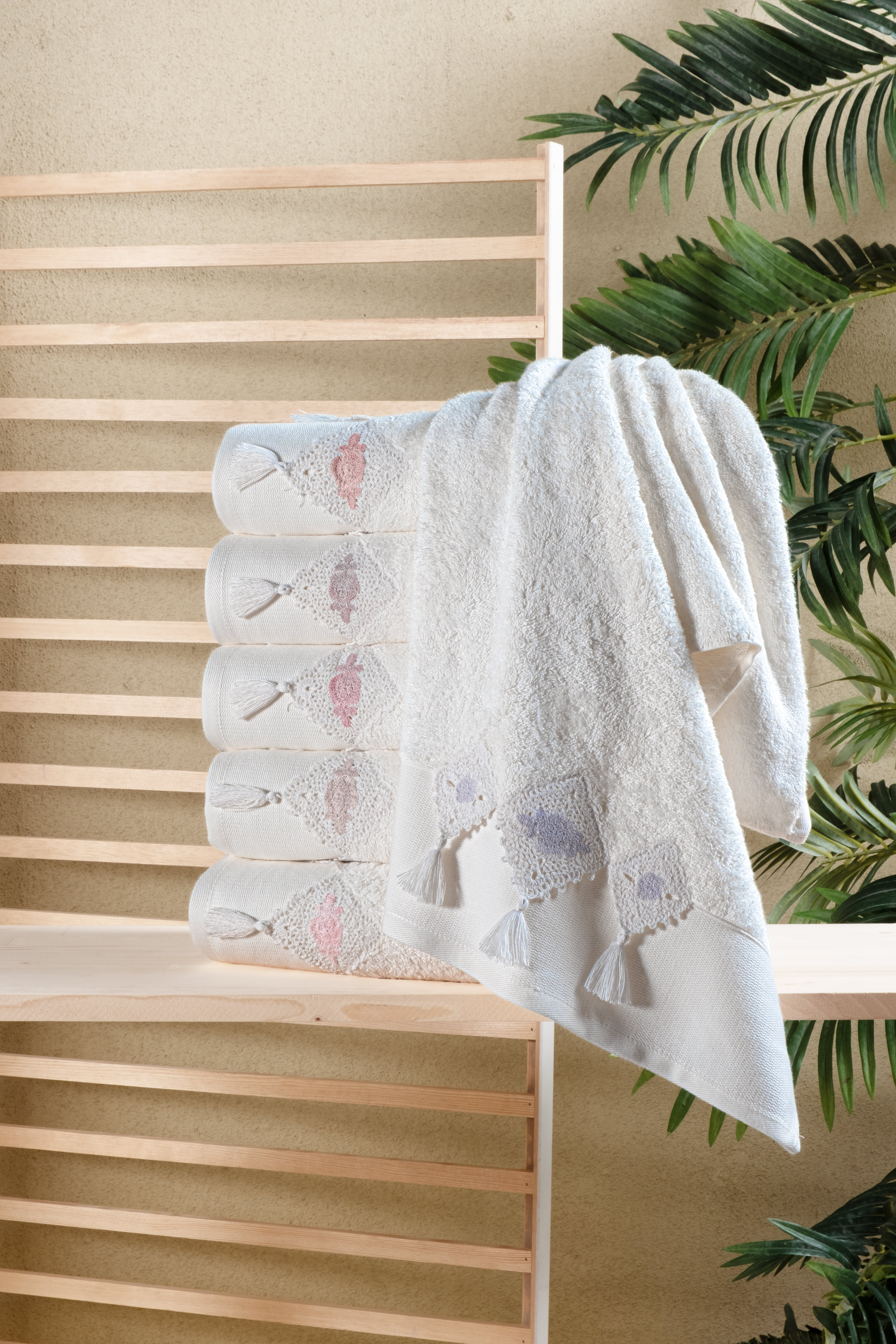 FİESTA ELEGANT BAMBU SAÇAKLI EL YÜZ HAVLUSU 5