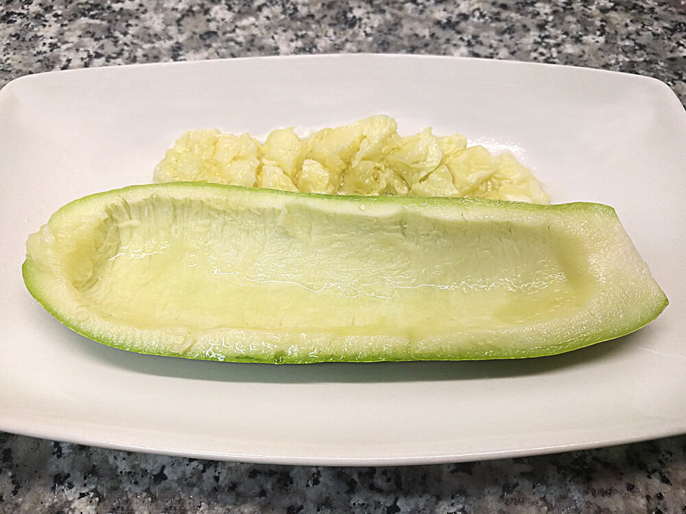 Calabacín vaciado