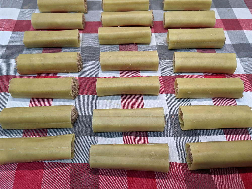 Canelones rellenos.