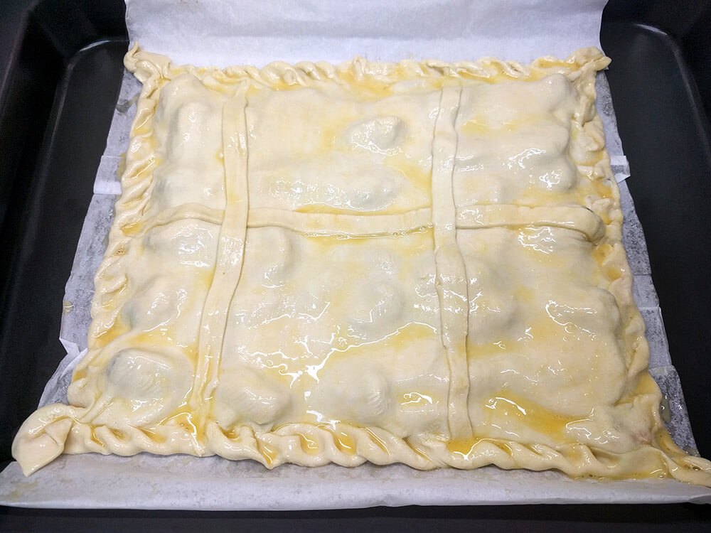 Empanada lista para hornear