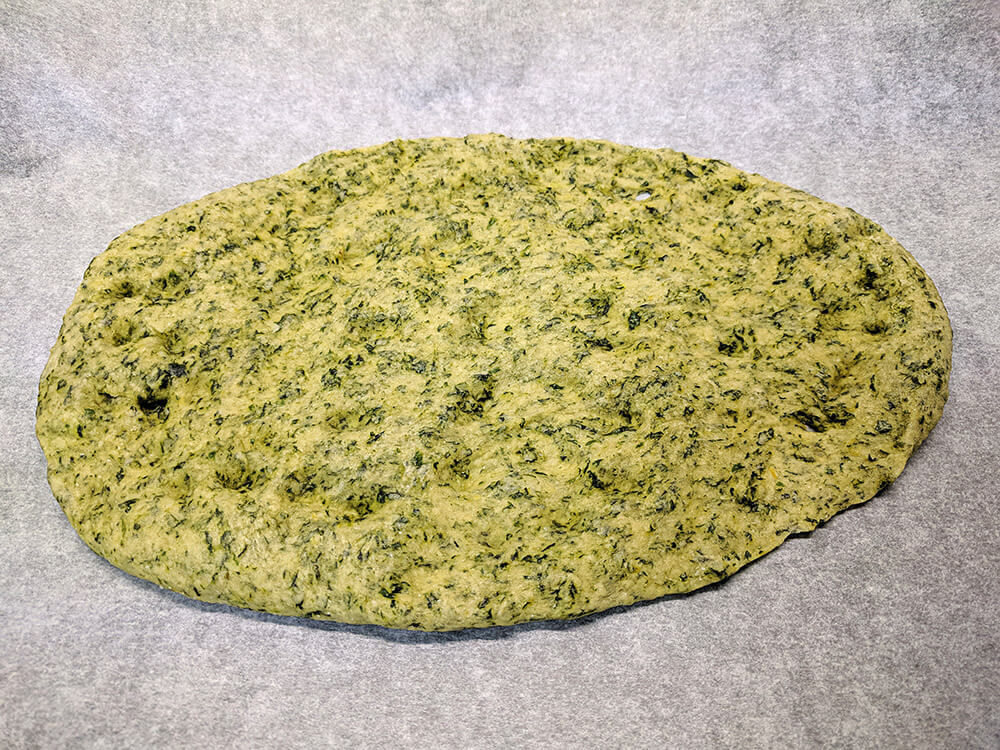 Pan kale en bandeja de horno.