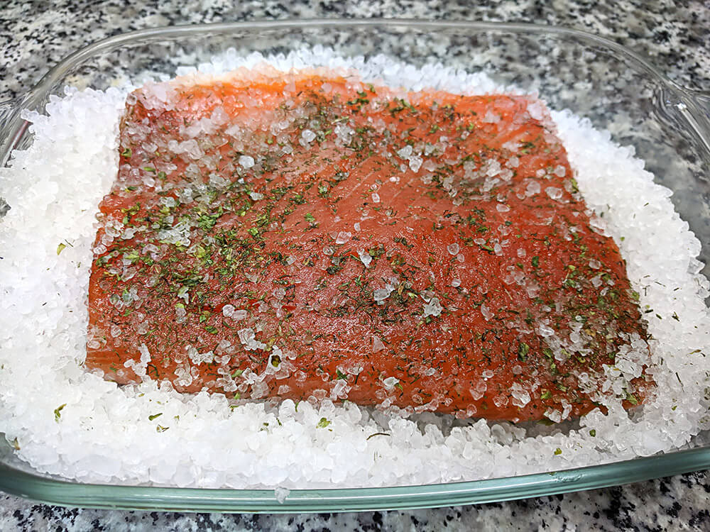 Salmón marinado.