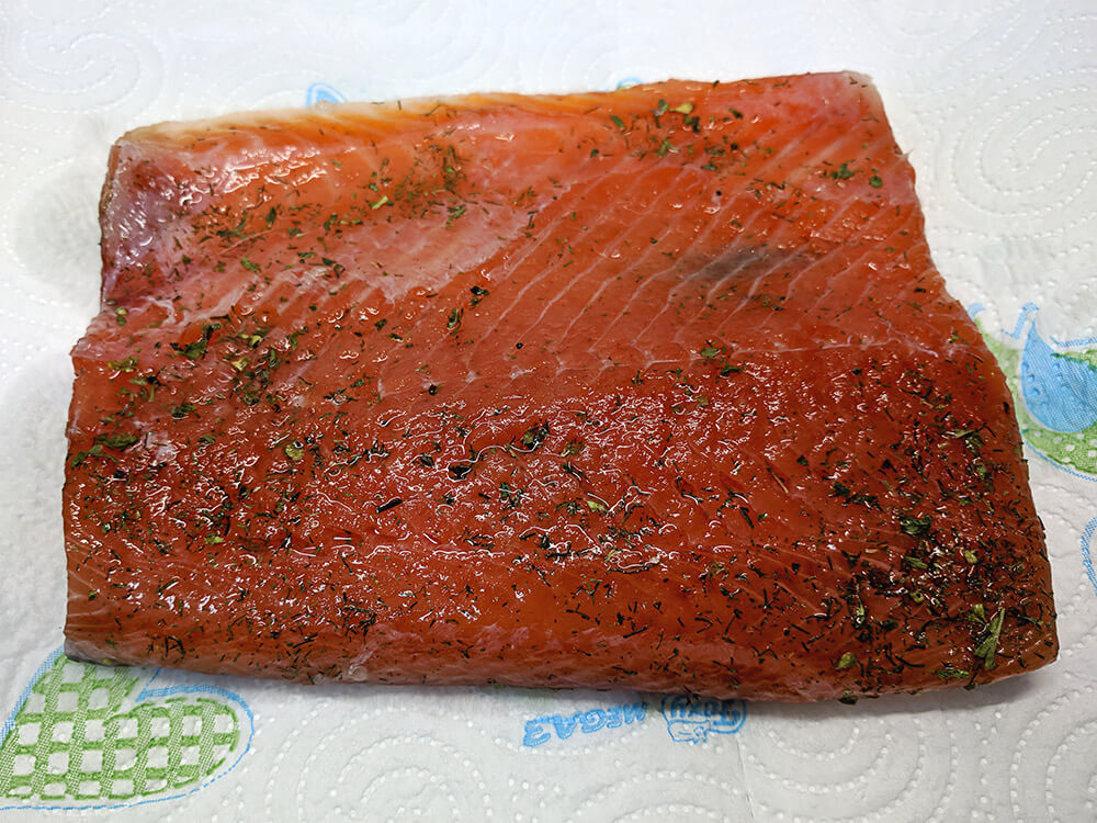 Salmón marinado.