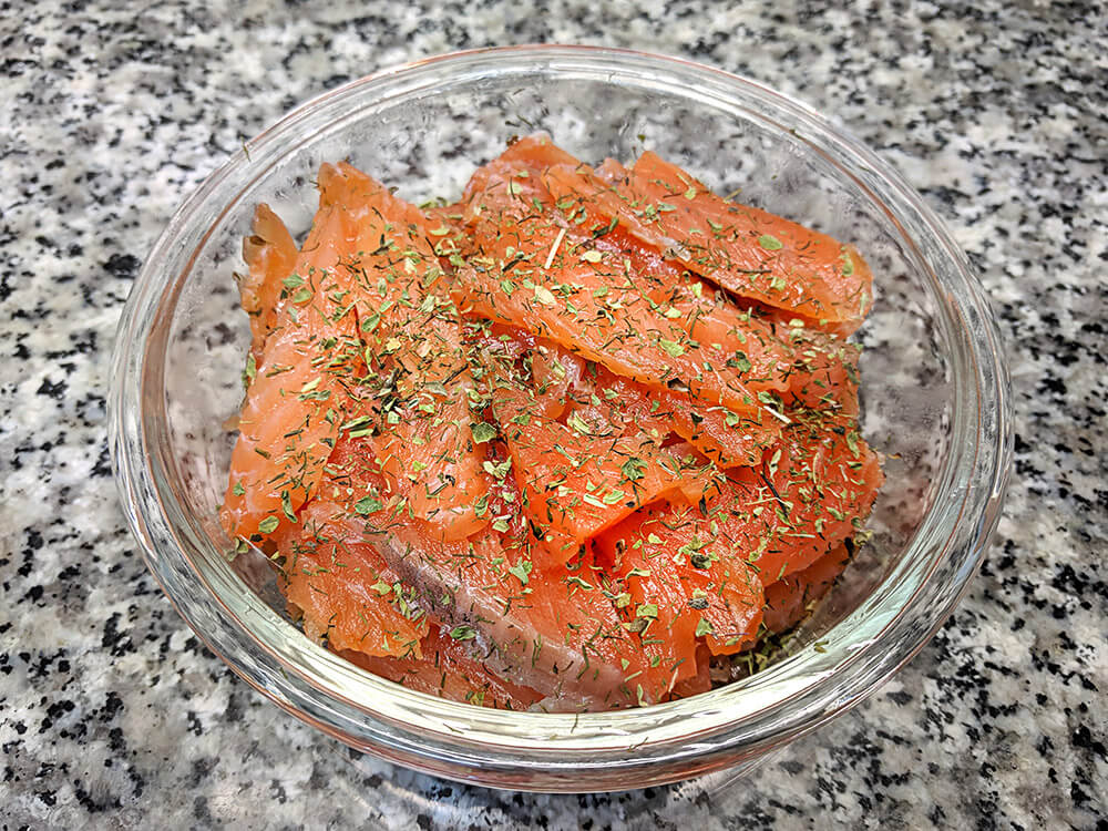 Salmón marinado.