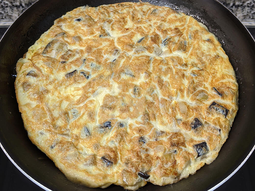 Tortilla de berenjena.