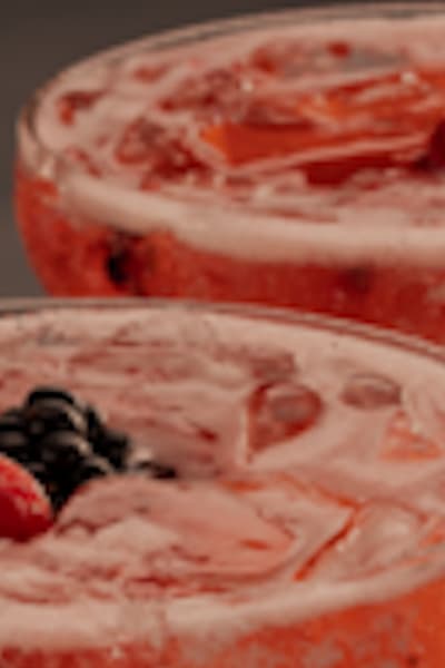 Two of Uncle Julio's Mixed Berry July Margarita of the Month