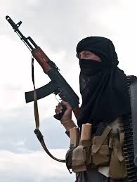 Terrorist with Kalashnikov