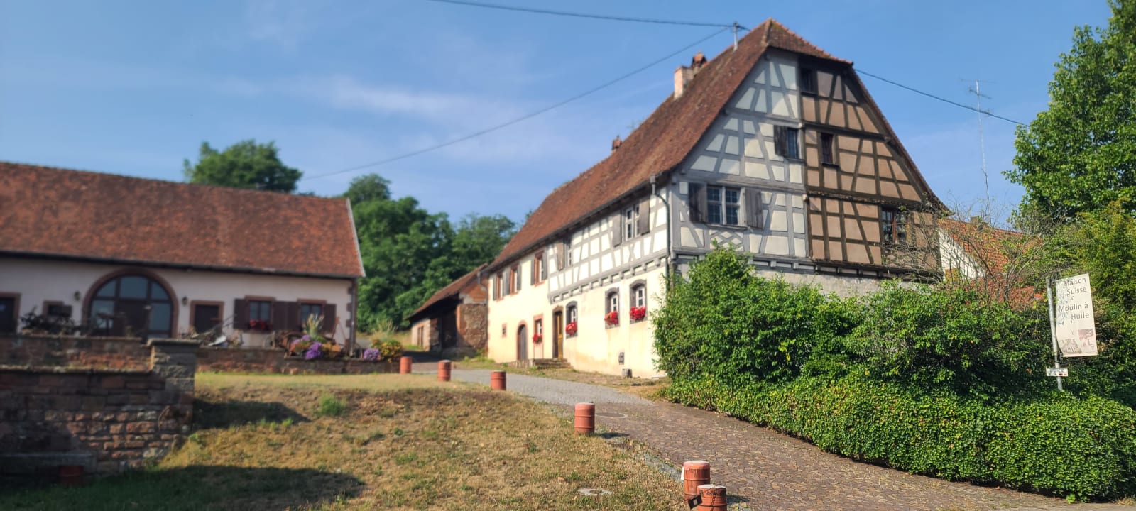 À Wimmenau, nous faisons une pause ! Le seul endroit intéressant de ce village dortoir !