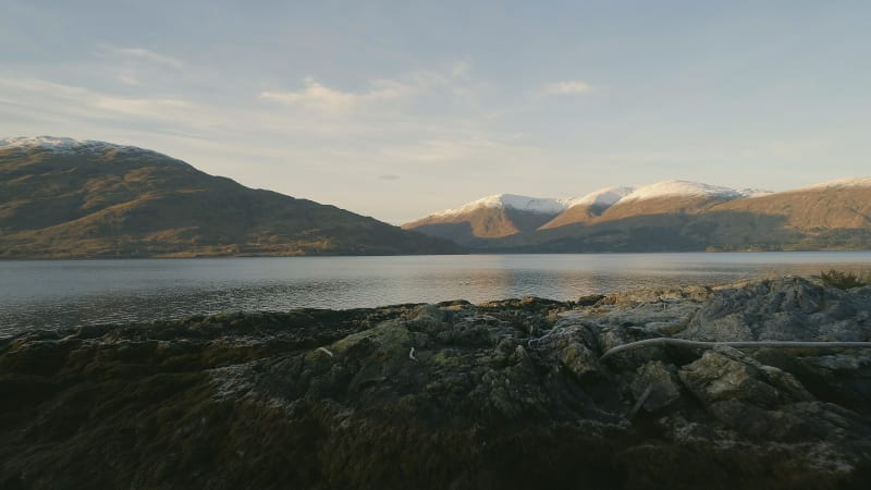 Slow Flight Over the Shores of a Scottish Loch